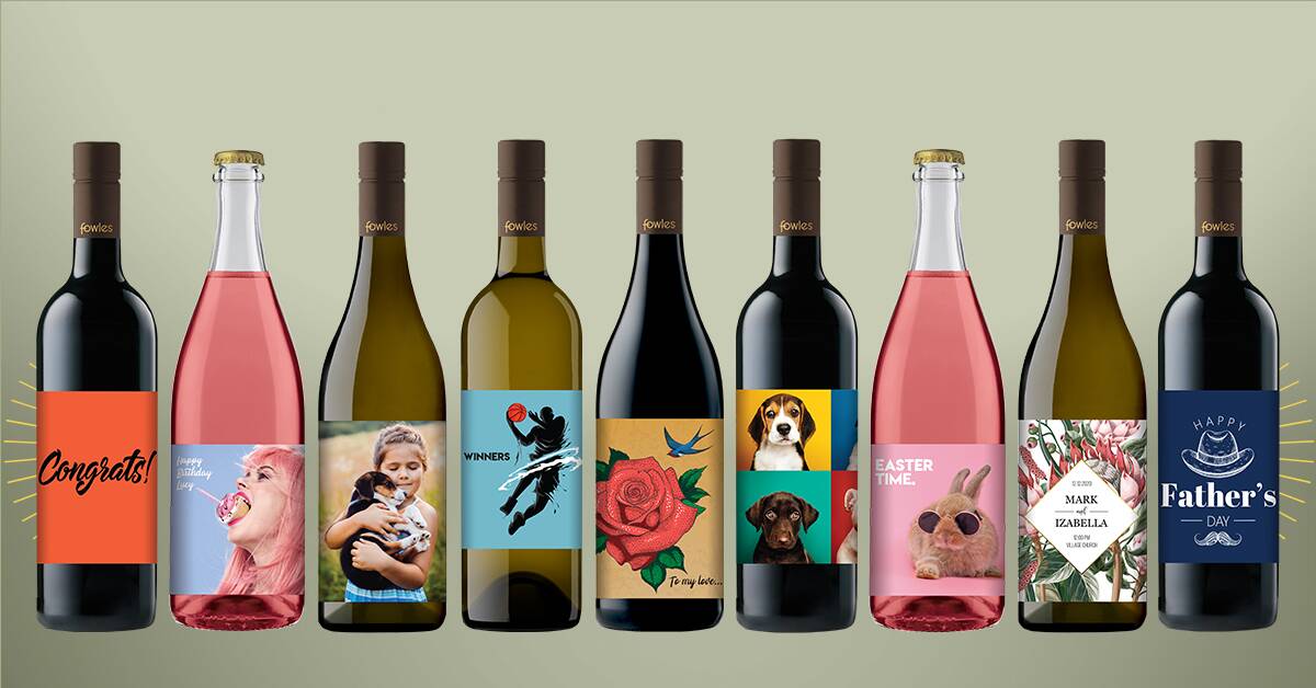 Create your own wine labels with Fowles DIY. Picture: Supplied
