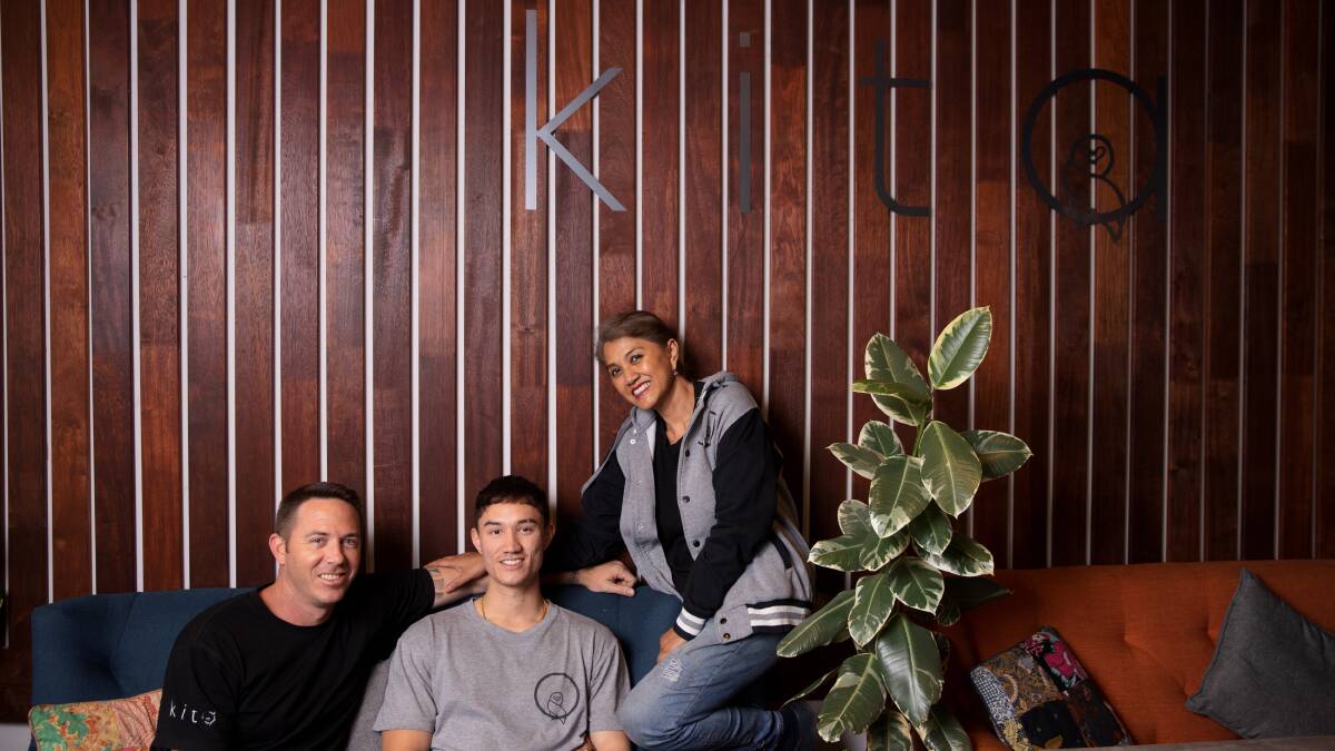 Gavin Young, Zac Young, and Evi Le Flay are the family behind Kita. Picture: Sitthixay Ditthavong