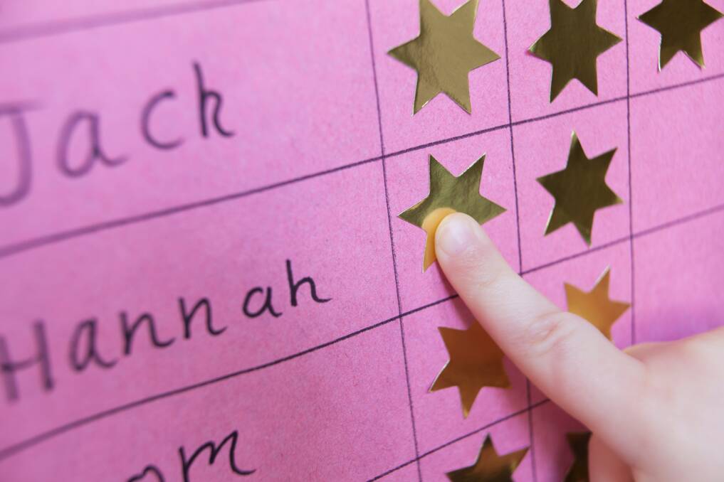 A reward chart can be a useful parenting tool, even for parents. Picture: Shutterstock