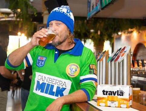 Travis Fimmel drinks Travla at The Dock. Picture supplied