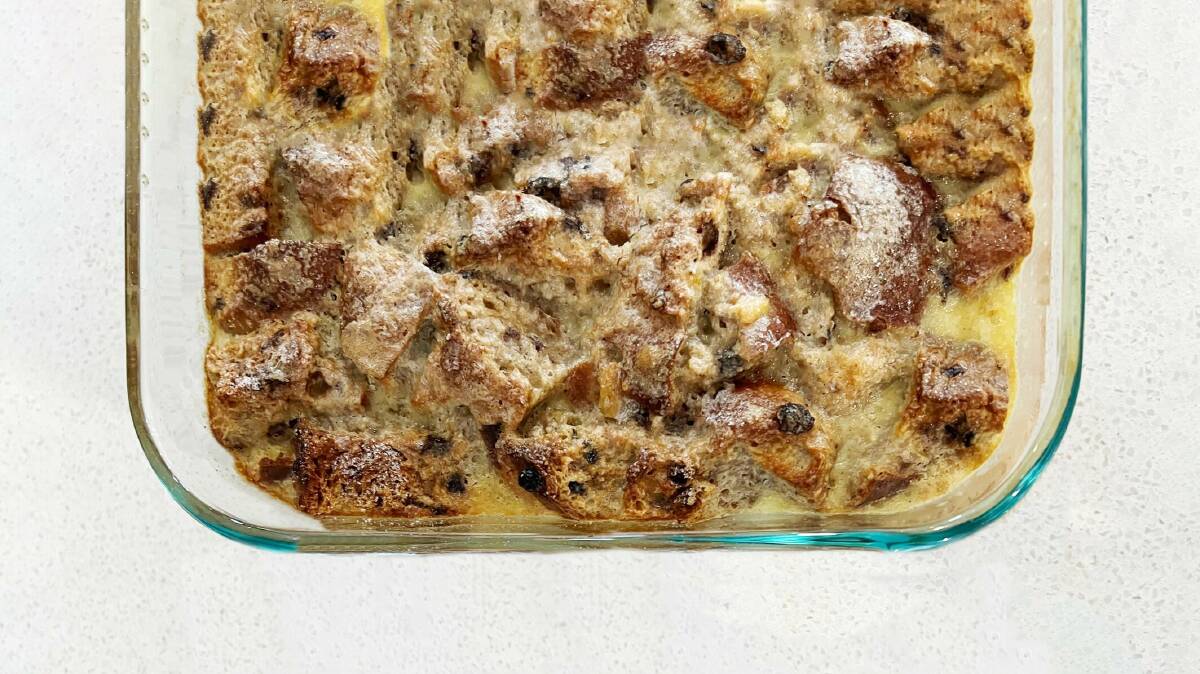 Three Mills Bakery's hot cross bun pudding. Picture supplied 