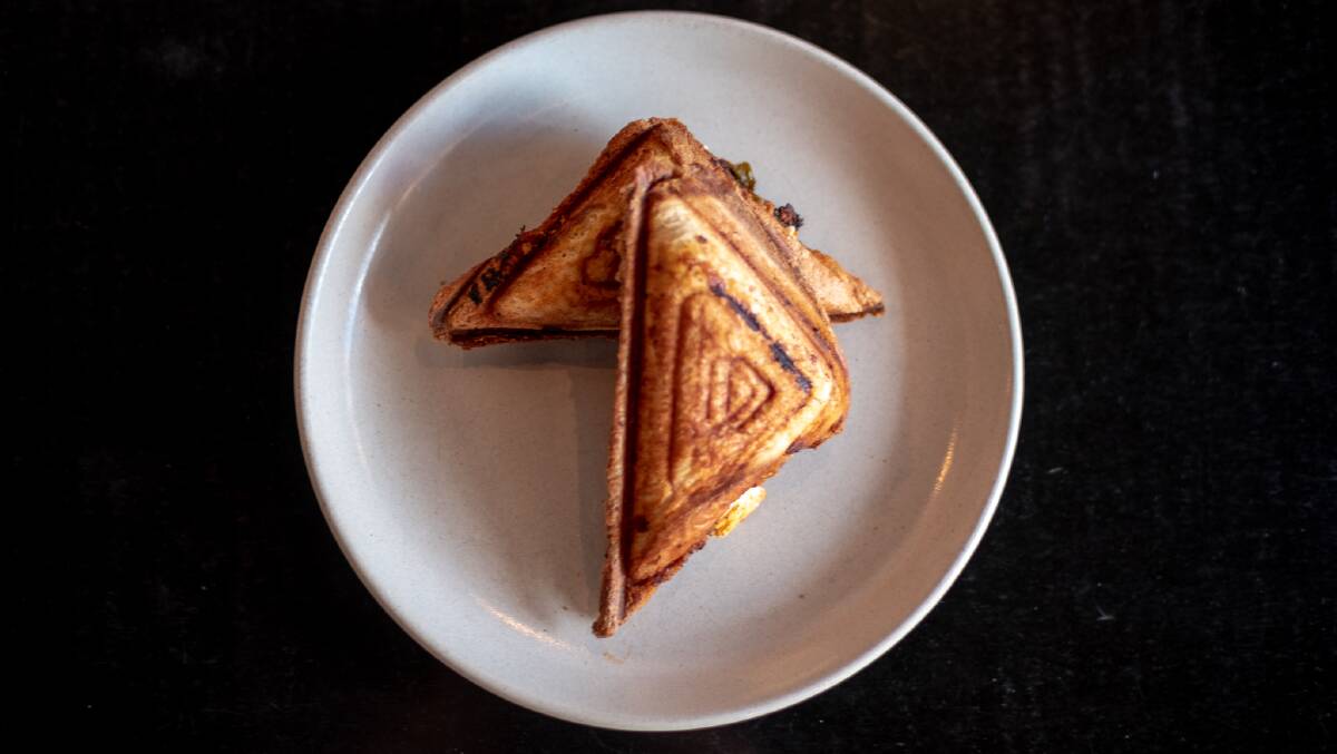 Temporada's four-cheese and truffle jaffle. Picture: Freddie McGrath