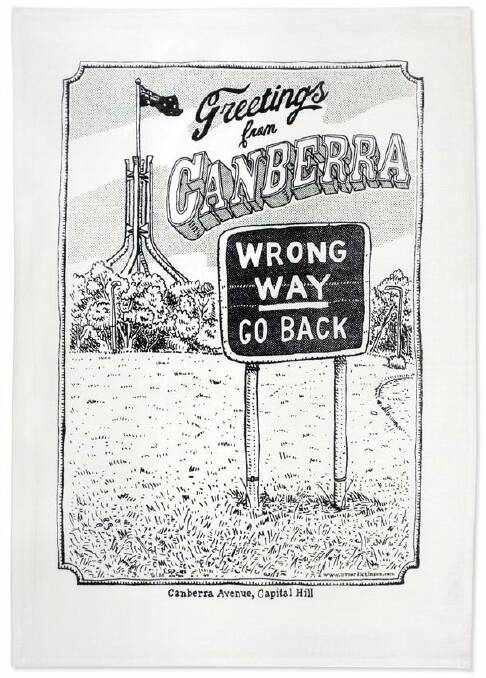 Canberra tea towels from Hive Braddon. Picture supplied