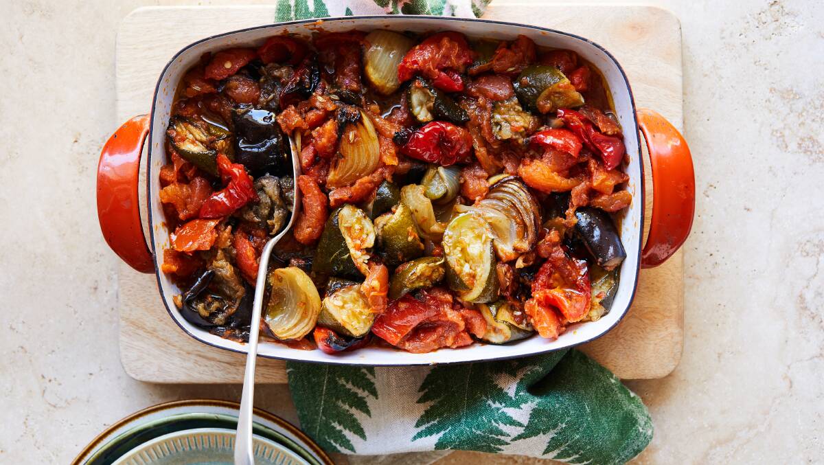 Oven-baked ratatouille for wrinkly summer vegetables. Picture by Cath Muscat