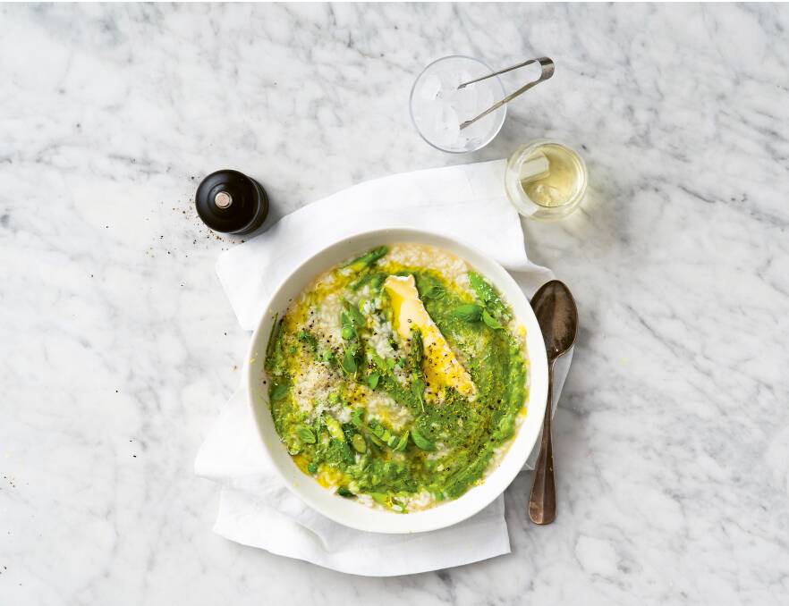 Spring goddess risotto. Picture by Lucy Tweed