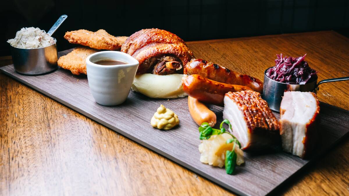 Indulge in the Bavarian Signature Tasting Platter during Oktoberfest. Picture: Supplied