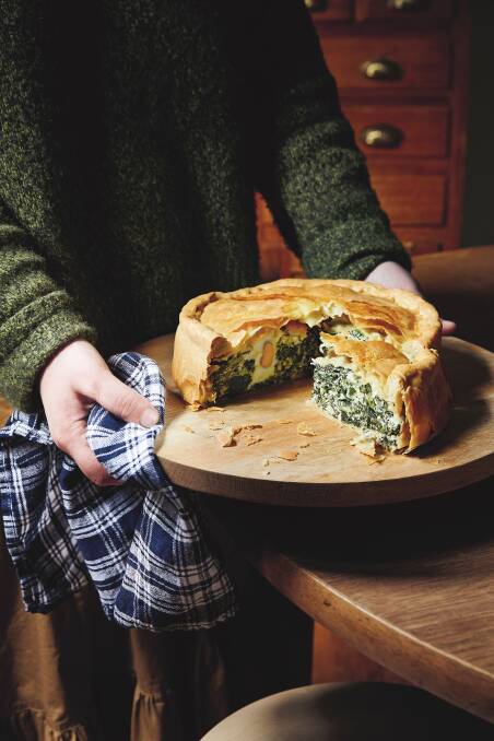 Silverbeet and ricotta pie. Picture: Armelle Habib