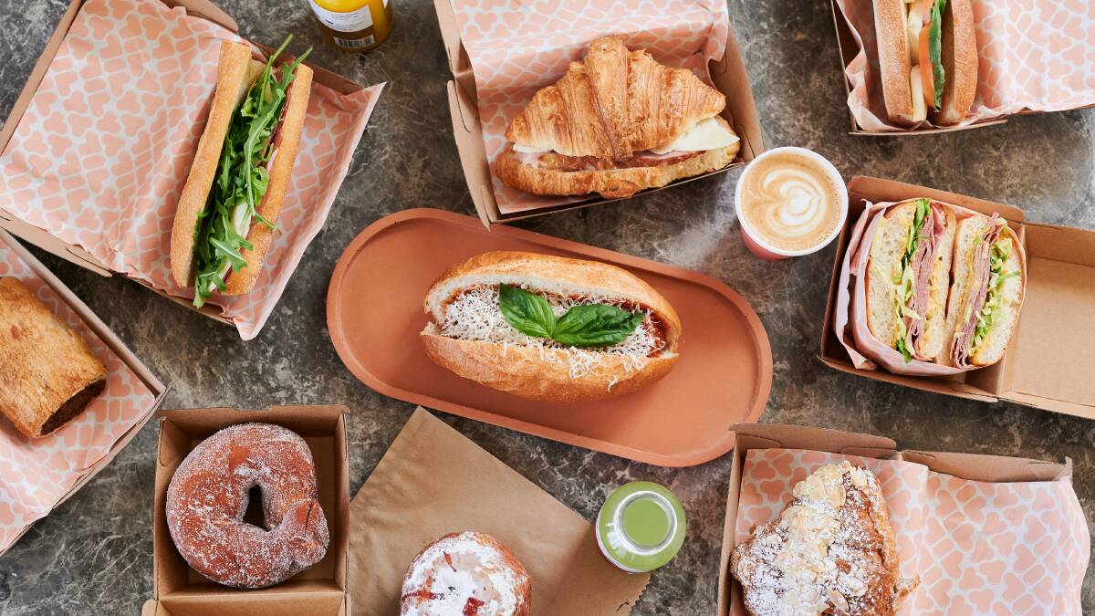 There's a rotating weekly menu of sandwiches, sweets, pastries and savoury bites. Picture: Pew Pew Studio 