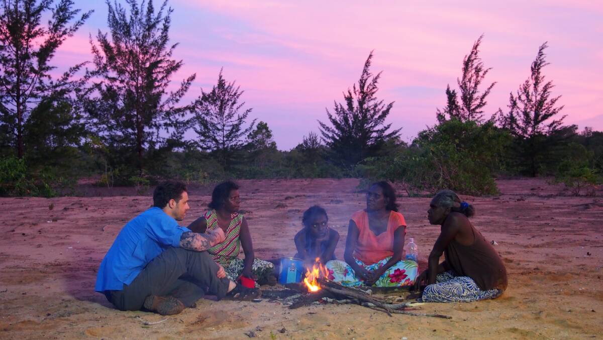 Filming Nomad Chef in East Arnhem Land, Nothern Territory. Picture: Courtesy Discovery Channel