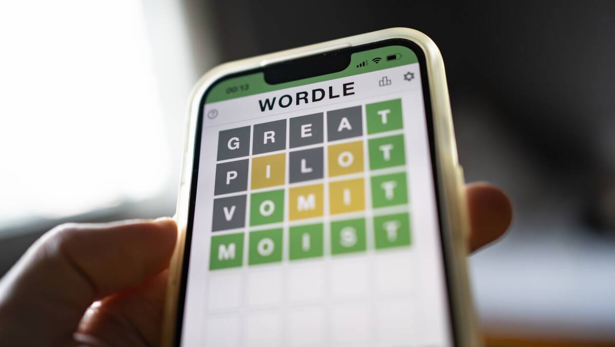 The word-guessing game Wordle became a global phenomenon. Picture Shutterstock