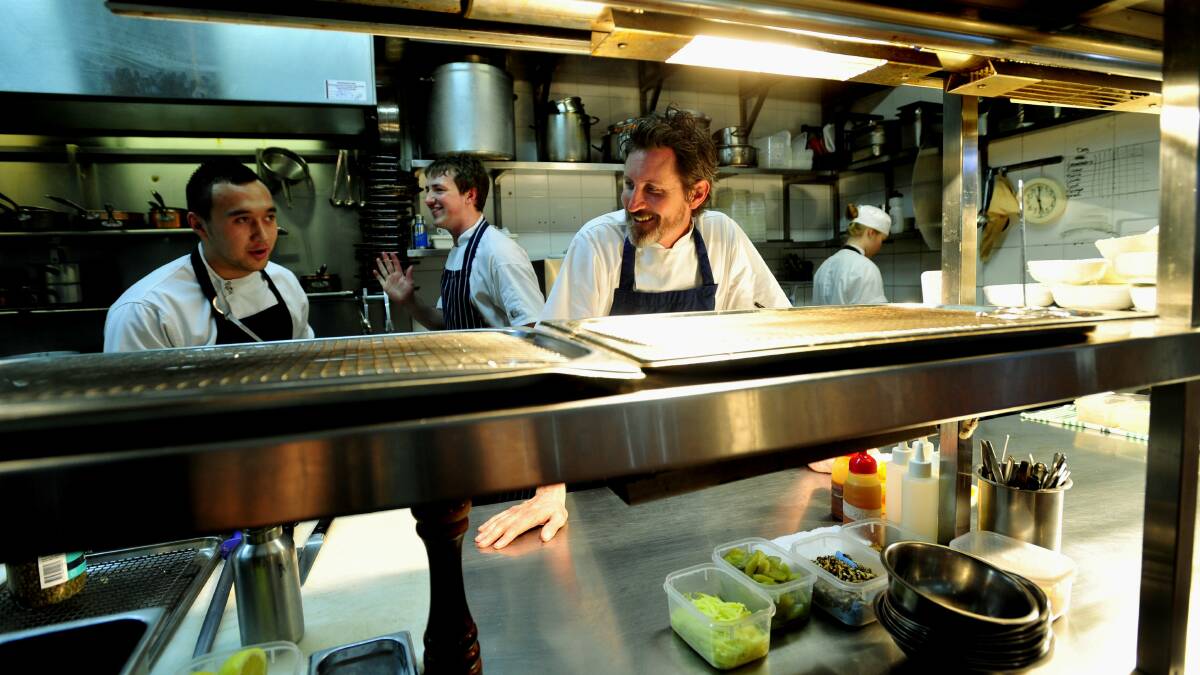 Ben Willis and his team at the restaurant in 2013. Picture by Melissa Adams 