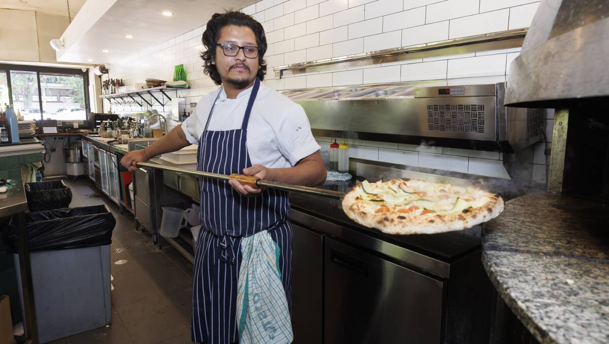 Chef Sushant Sharma at Campbell's Department of Pizza. Picture by Keegan Carroll