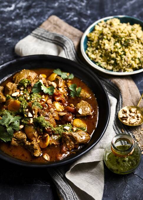 Lamb and apricot tagine. Picture: Supplied 