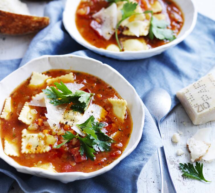 Recipe of the day: Minestrone with beef ravioli