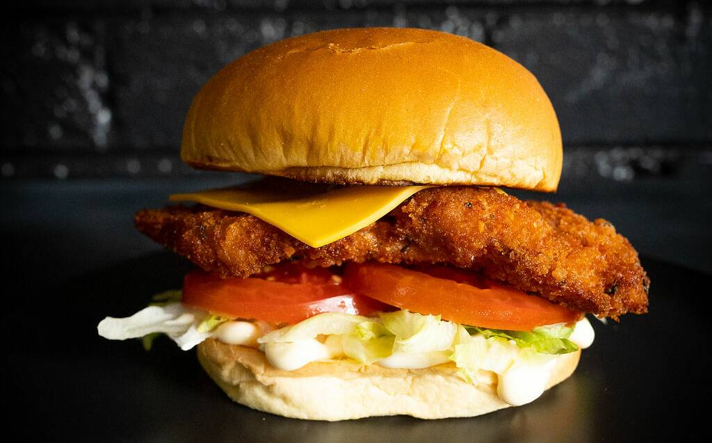 The chicken schnitzel burger from Little Theo's. Picture supplied