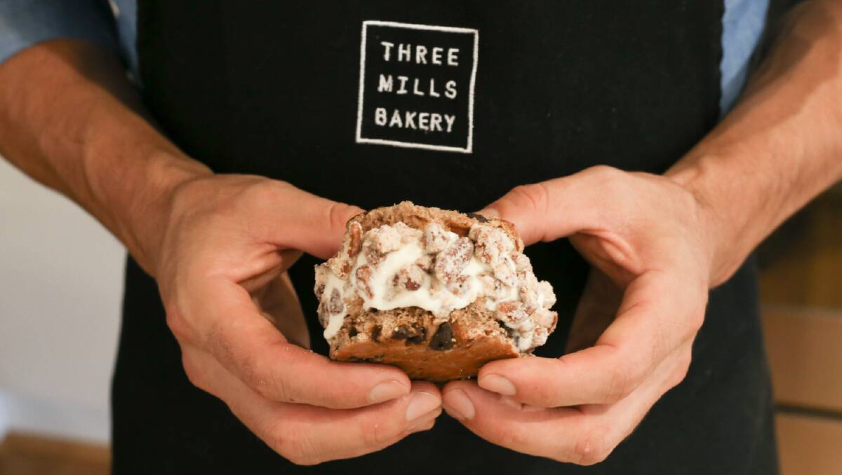 Three Mills Bakery cold cross bun ice cream sandwich. Picture supplied 
