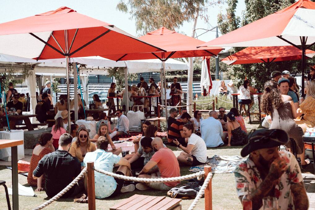 The beer garden at Capital Brewing Co (seen here pre-COVID) is a popular spot. Picture: Supplied