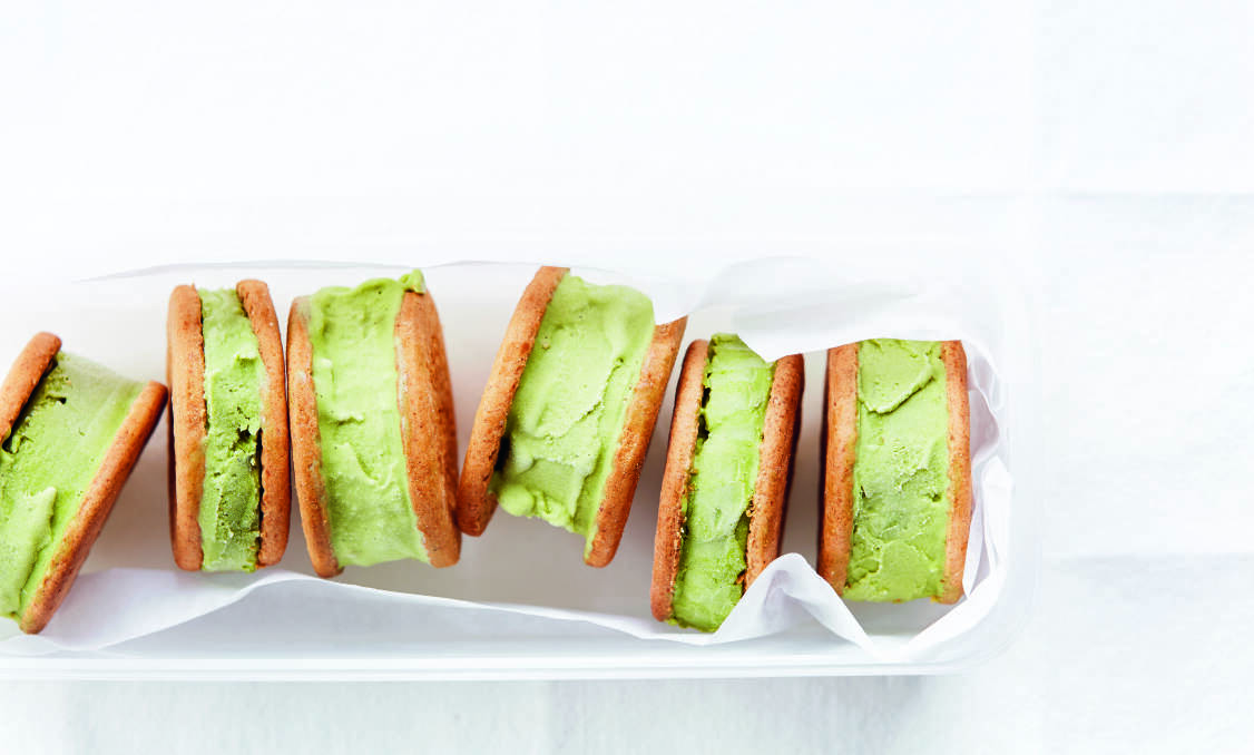 Matcha ice-cream sandwich. Picture: Supplied
