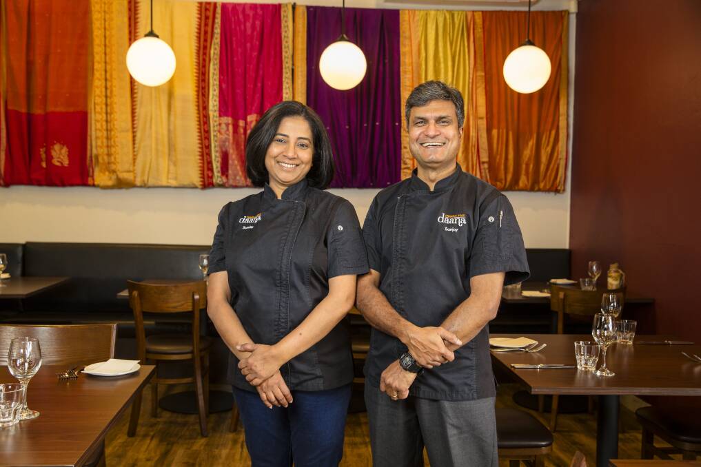 Sunita and Sanjay Kumar, owners of Daana in Curtin. Picture: Keegan Carroll