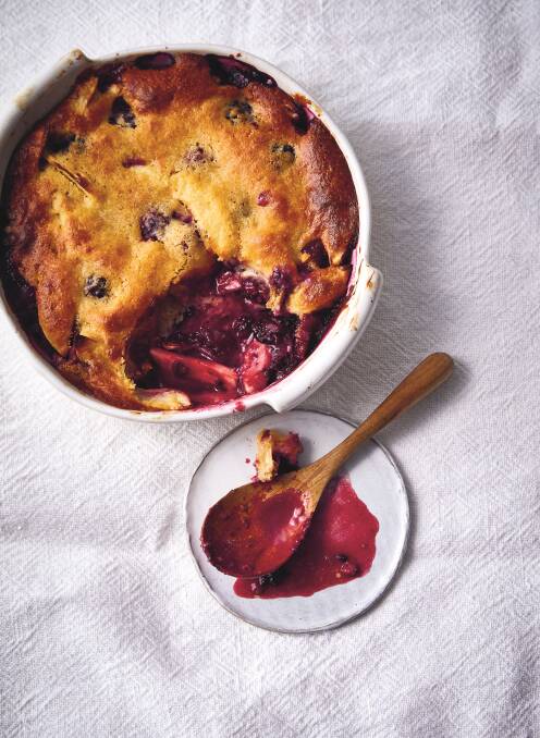 Blackberry and apple pudding. Picture: Armelle Habib