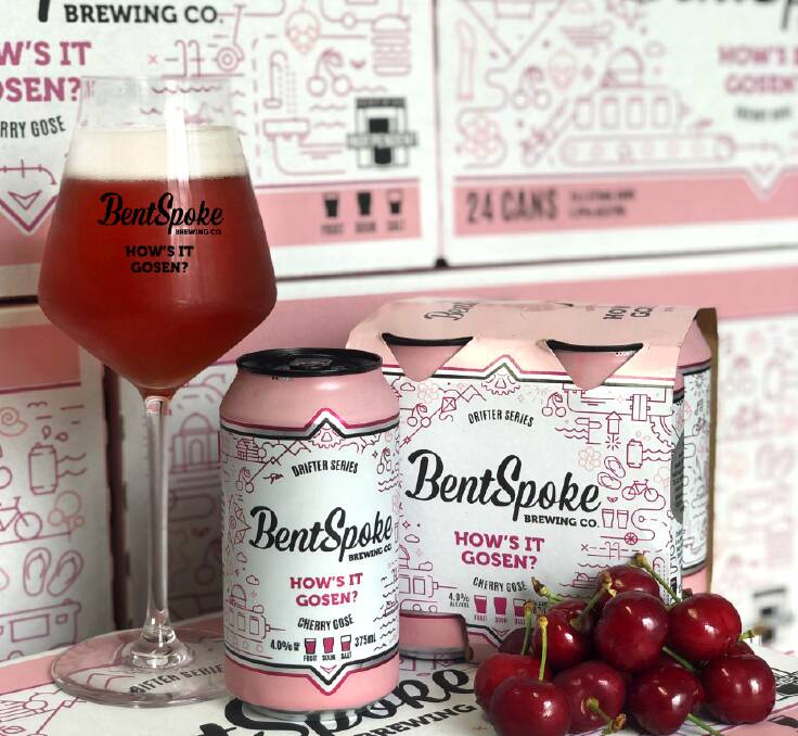 BentSpoke Brewing has released a cherry gose beer for summer. Picture: Supplied