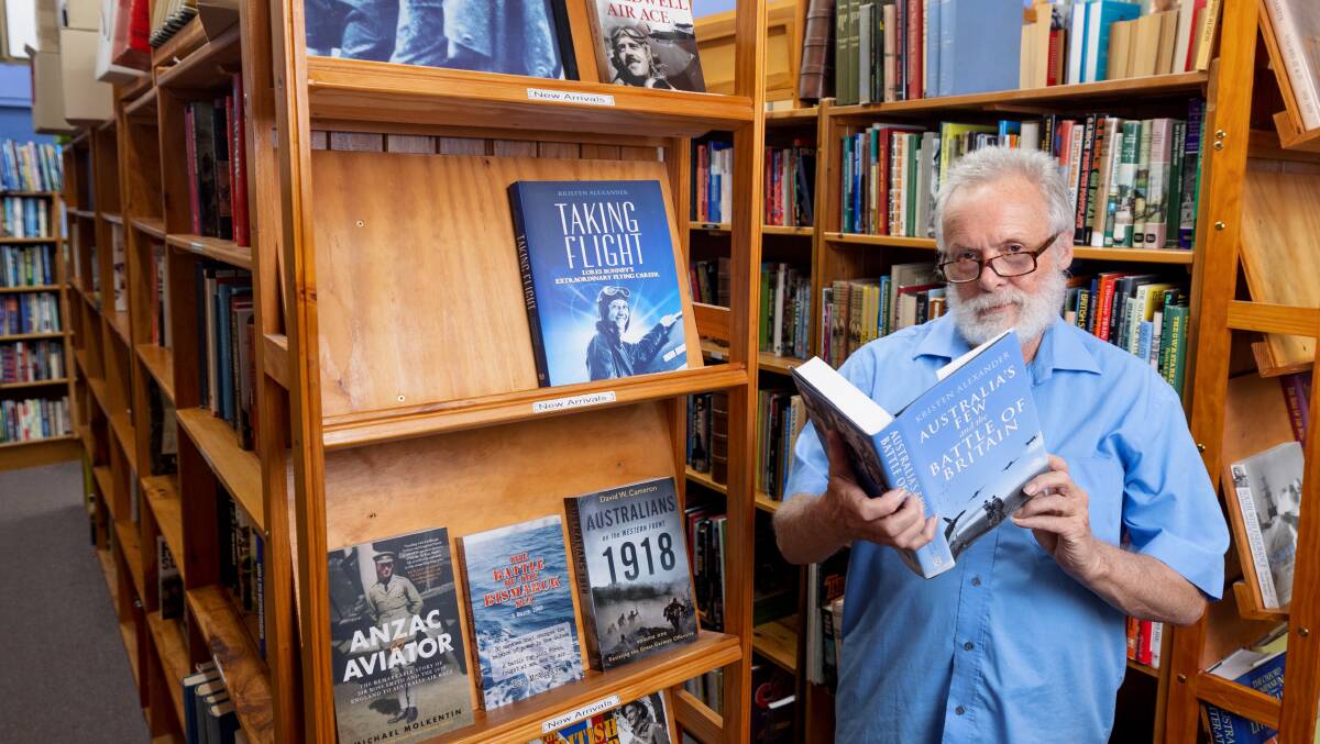 David Fax at the Alexander Fax Booksellers in Mawson. Picture: Sitthixay Ditthavong