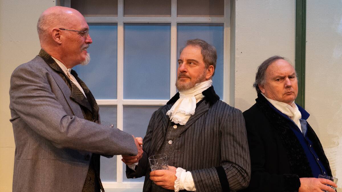Iain Murray, left, Rob de Fries and Terry Johnson in Mr Bennet's Bride. 