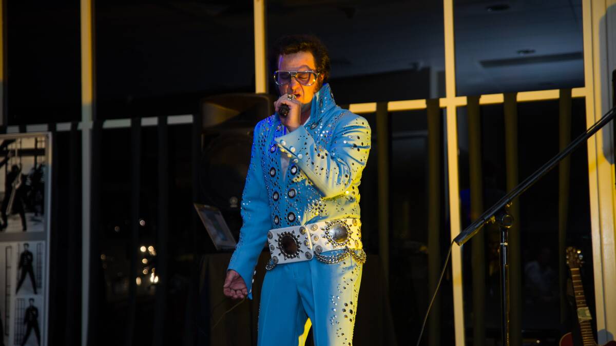 Andrew Leonard doing his Elvis Presley tribute show. Picture: Supplied