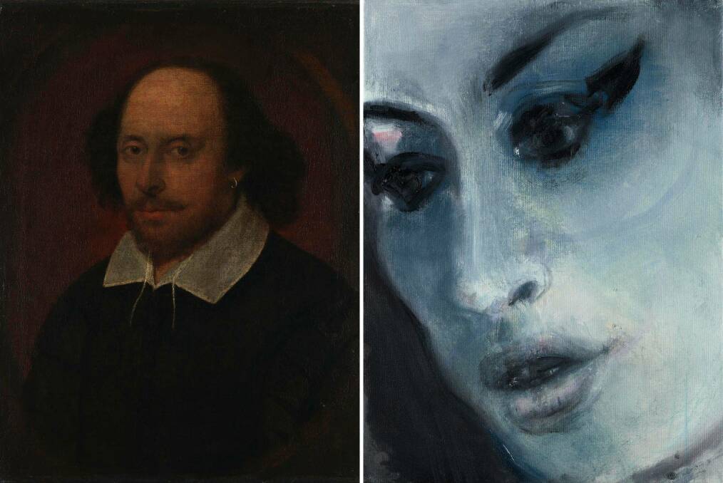 William Shakespeare, circa 1600-1610, by John Taylor; Amy-Blue (Amy Winehouse), 2011, by Marlene Dumas. Pictures supplied