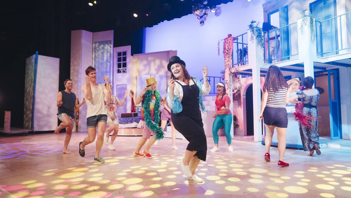 A lively dance scene from Mamma Mia! Picture: Dion Georgopoulos