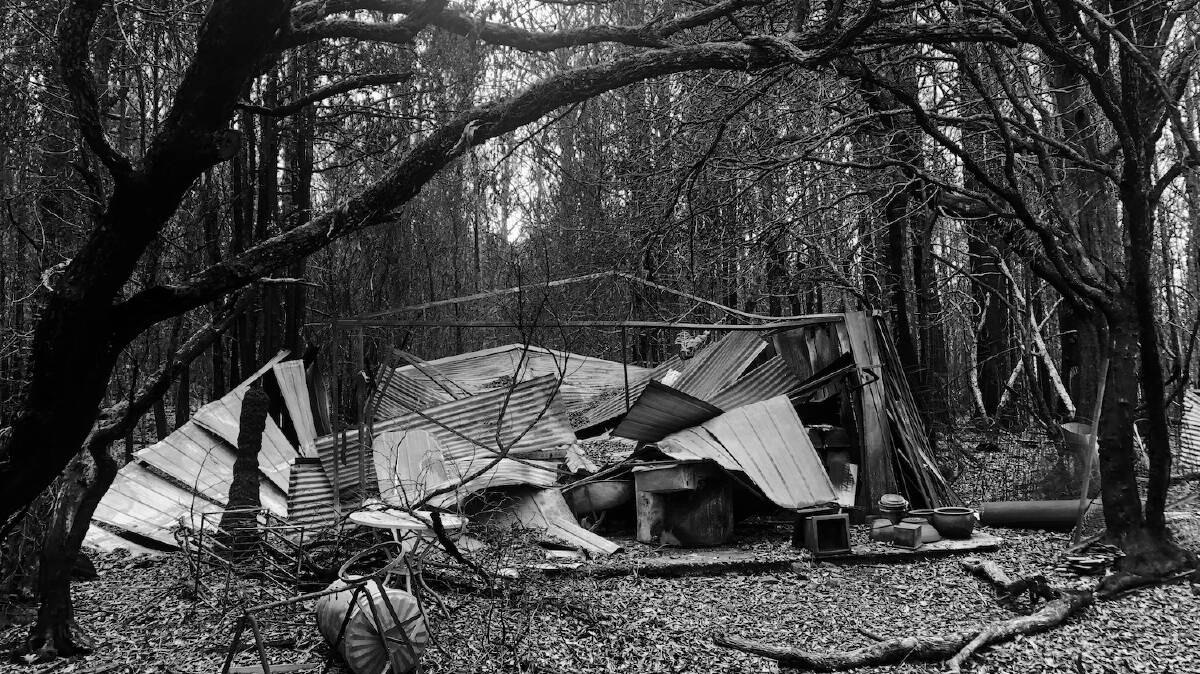 Natasha Fijn, Destroyed Shed, Plumwood Mountain, 2020. Picture: Supplied
