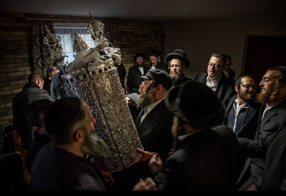 Agnieszka Traczewska, Ceremony welcoming a new Torah, Lezajsk (Yid. Lizhensk), 2016. Picture: Supplied
