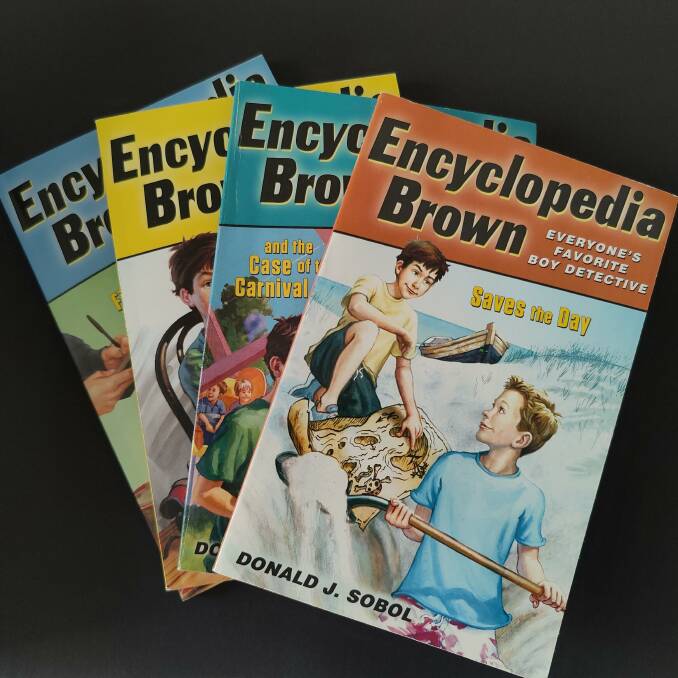 Some of the Encyclopedia Brown books. Picture by Christie Kozlik