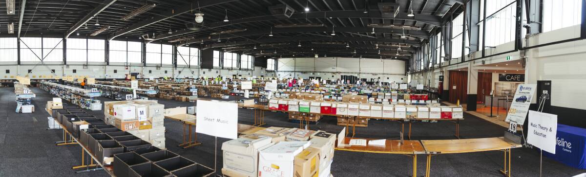 Some of the items at the February 2022 Lifeline Bookfair. Picture: Dion Georgopoulos 