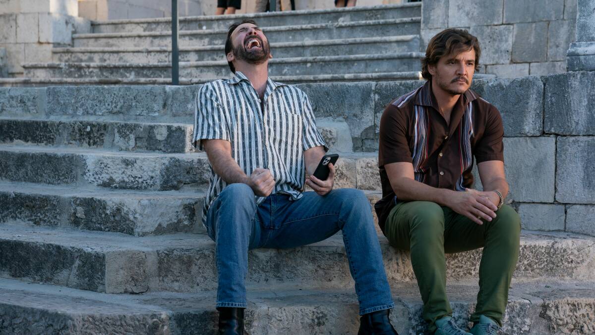 Nicolas Cage, left, and Pedro Pascal in The Unbearable Weight of Massive Talent. Picture: StudioCanal