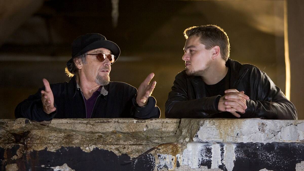 Jack Nicholson, left and Leonardo DiCaprio in The Departed. Picture supplied