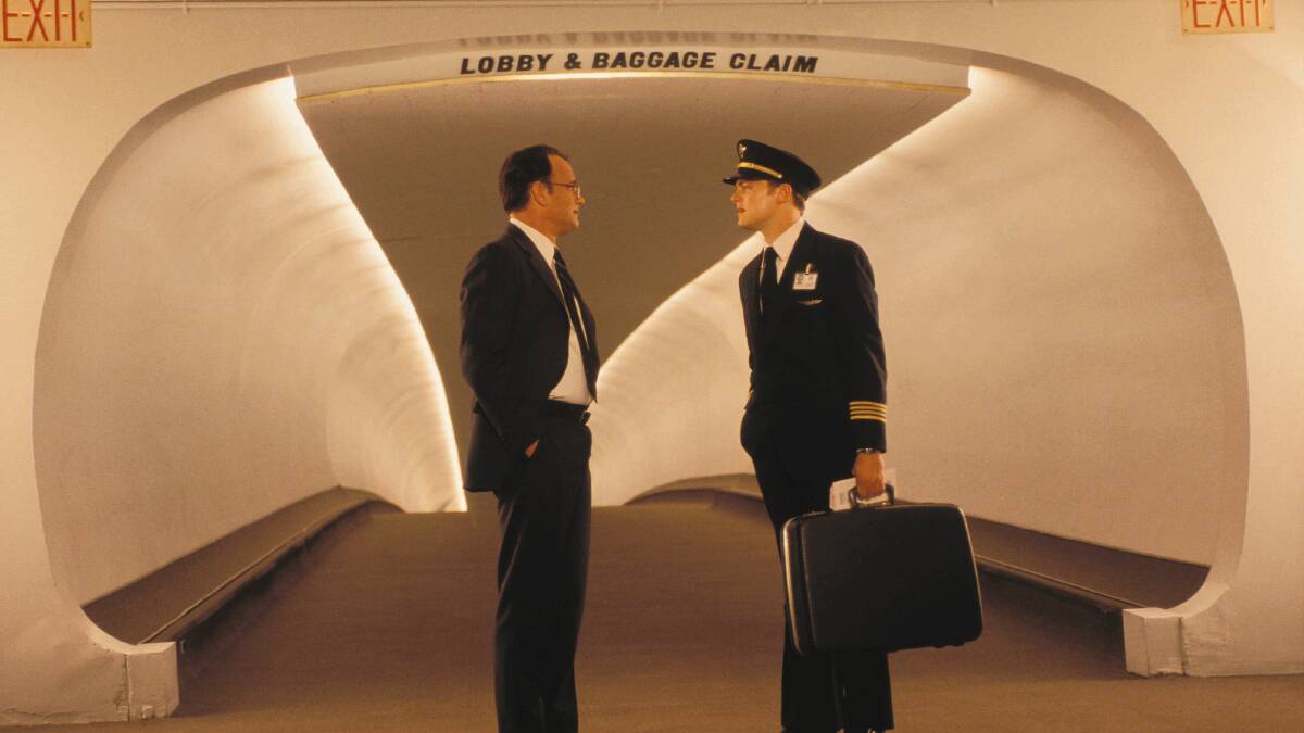 Tom Hanks, left and Leonardo DiCaprio in Catch Me If You Can. Picture by Andrew Cooper