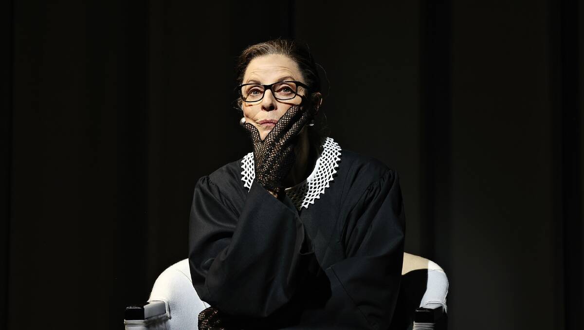 Heather Mitchell plays Ruth Bader Ginsburg in Suzie Miller's RBG: Of Many, One. Picture by Prudence Upton