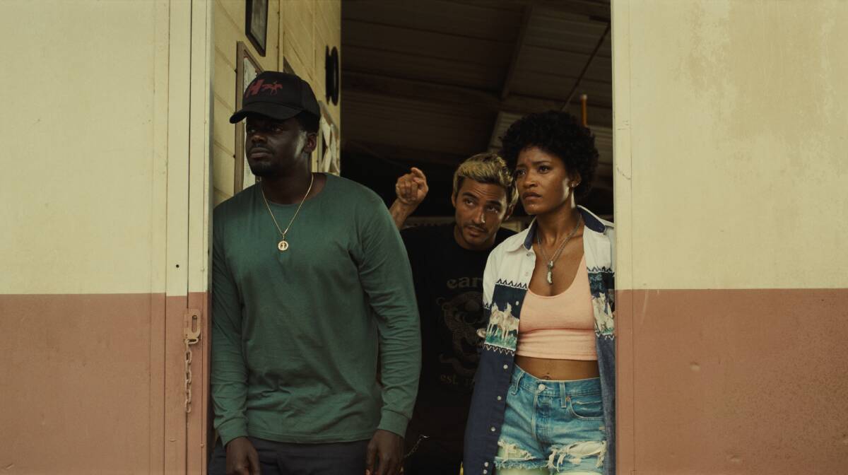 Daniel Kaluuya, left, Brandon Perea, and Keke Palmer in Nope. Picture: Universal Pictures