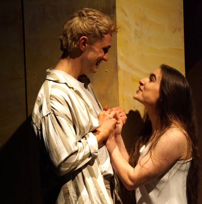 Pippin Carroll and Annabelle Hansen in Romeo and Juliet. Picture: Helen Drum