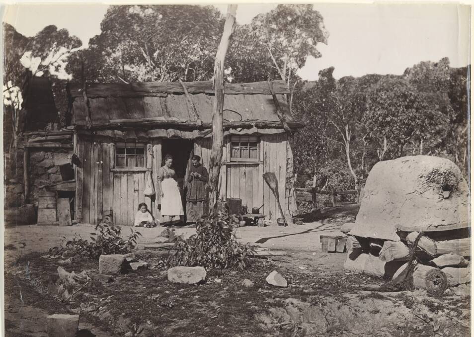 Charles Kerry, A miner's hut, Lithgow Valley, New South Wales, circa 1885. Picture: National Library of Australia