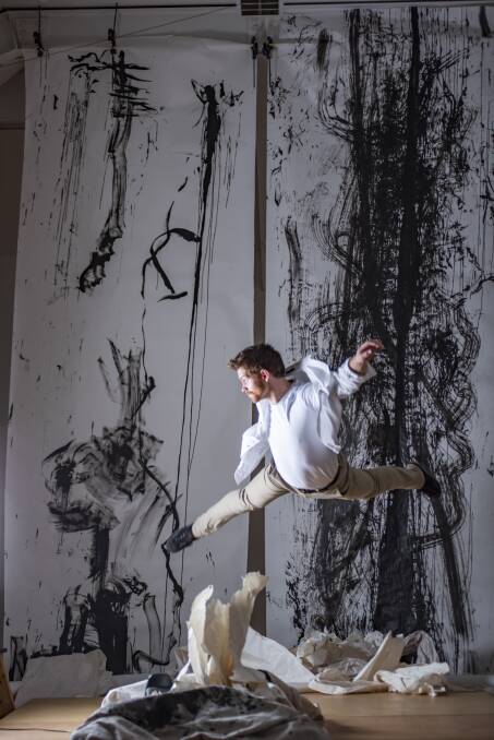 Jake Silvestro combines his love of acrobatics and visual art in his new production. Picture: Martin Ollman