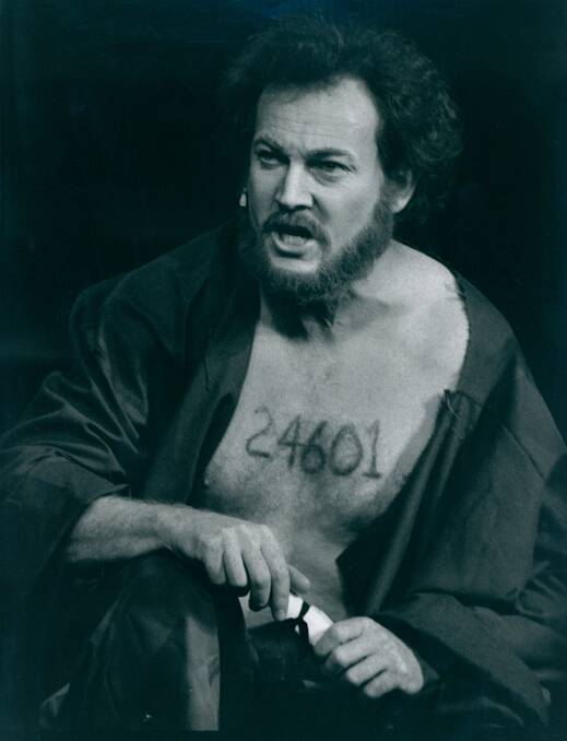 Stephen Pike as Jean Valjean in the 1994 production of Les Miserables. Picture: ACT Heritage Library/Philo Records