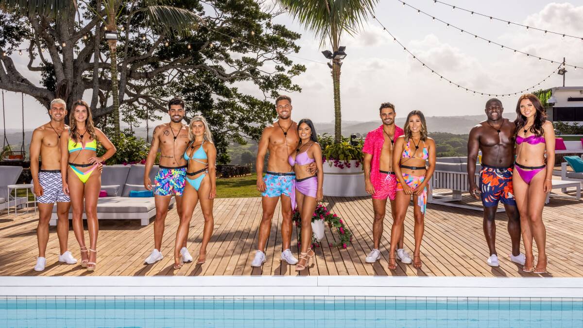 The opening batch on Love Island in 2021. Picture: Supplied