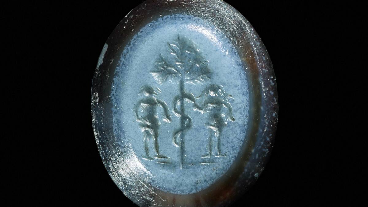 Intaglio with an image of Adam and Eve, Italy, AD200-400. Picture supplied