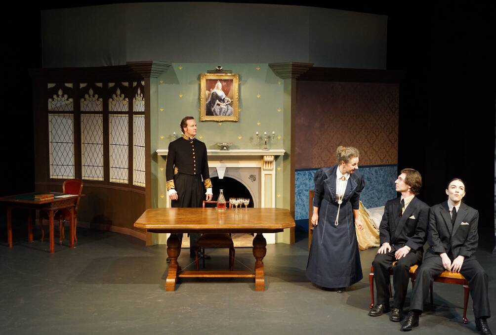 From left, Peter Holland, Antonia Kitzel, Robbie Haltiner and Caitlin Baker in The Governor's Family. Picture: Helen Drum