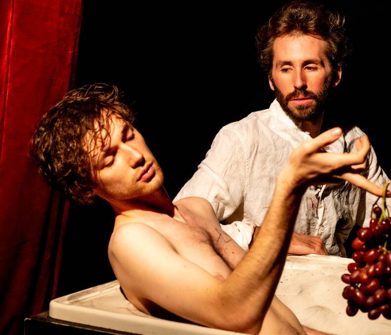 Gregorio ( (Shae Kelly)), left and Caravaggio (Mark Salvestro) in Chiaroscuro. Picture: Sam Kennedy-Hine