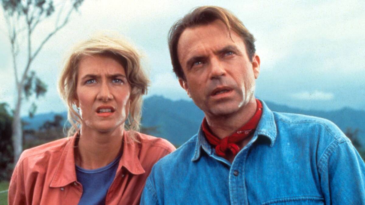 Laura Dern and Sam Neill in Jurassic Park. Picture: Supplied