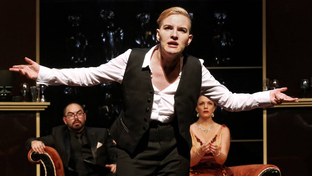 Kate Mulvany, front, in Bell Shakespeare's Richard III. Picture: Supplied