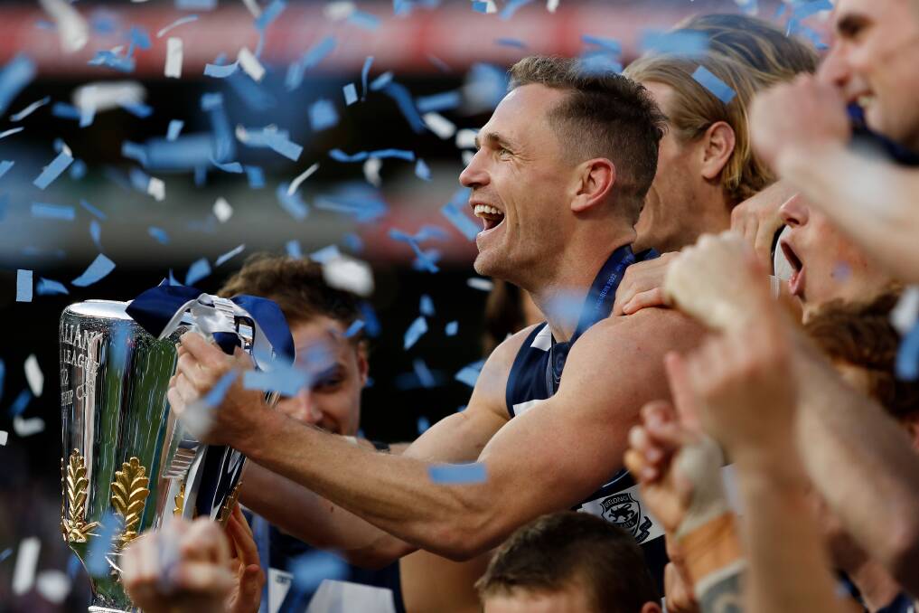 A fourth premiership medal would be a fitting way for captain Joel Selwood to end a magnificent career with the Cats. Picture Getty Images 